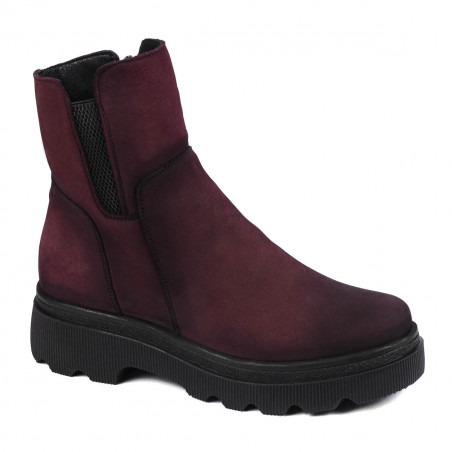 Bottines femme 3381 bufo bordeaux