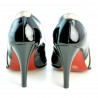 Chaussures élégantes femme 1218 vernis noir+beige