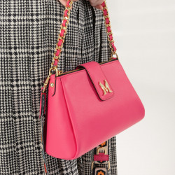 Sac à main femme bandoulière 003g fuchsia