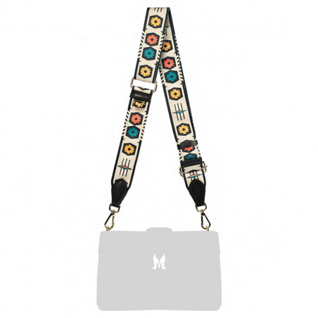 Sangle d'épaule (bretelle) 101g multicolore+noir
