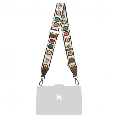 Sangle d'épaule (sangle) 101g multicolore+marron