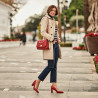 Sac à main femme à bandoulière 005g rouge