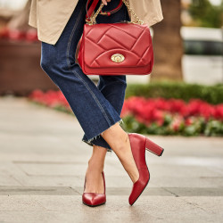 Sac à main femme à bandoulière 005g rouge