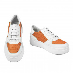 Chaussures de sport femme 6059 blanc+orange