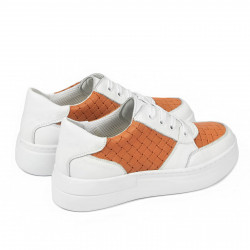 Chaussures de sport femme 6059 blanc+orange