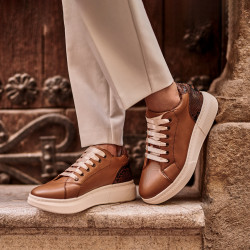 Chaussures casual/sport 6048 marron combiné lifestyle