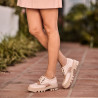 Chaussures décontractées femme 6047 beige combiné lifestyle