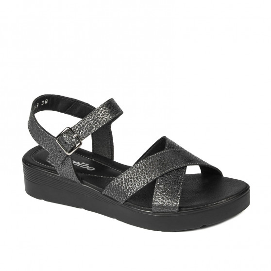 Sandales femme 5049-1 noir métallisé Sandales femme 5049-1 noir métallisé