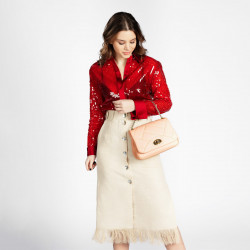 Sac à main femme bandoulière 005g rose saumon