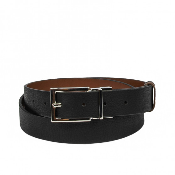 Ceinture femme 22m bicolore biz noir+marron