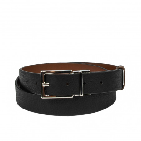 Ceinture femme 22m bicolore biz noir+marron
