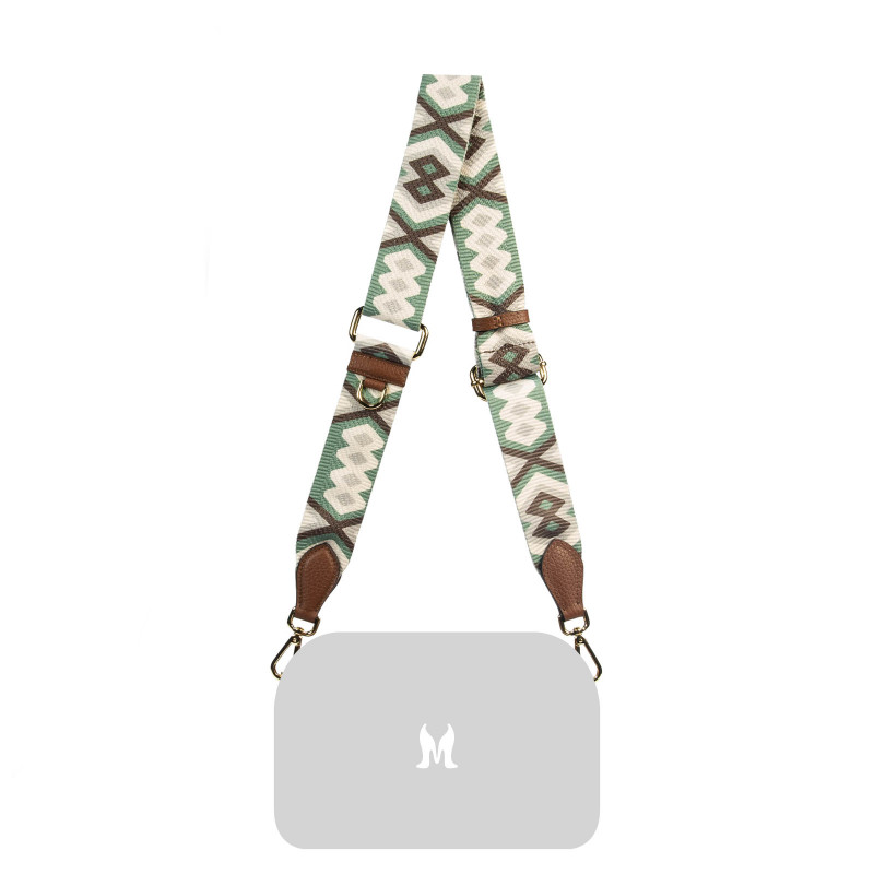 Sangle d'épaule (sangle) 104g multicolore+brun cognac