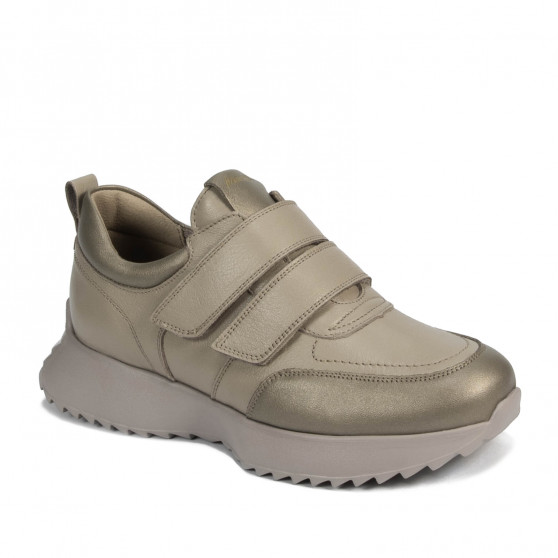 Baskets femme 6060 beige combiné