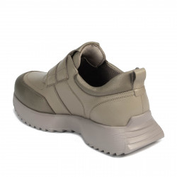Baskets femme 6060 beige combiné