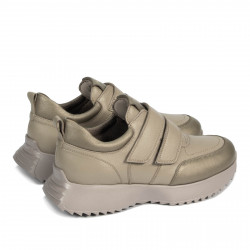 Baskets femme 6060 beige combiné