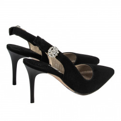 Sandales femme 1295 noir antelope