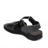 Sandales femme 5090 noir métallisé combiné