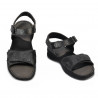 Sandales femme 5090 noir métallisé combiné