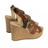 Sandales femme 5095 marron combiné