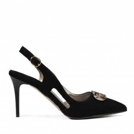 Sandales femme 1294 noir antilope