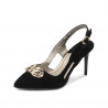 Sandales femme 1294 noir antilope