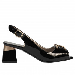 Sandales femme 1297 vernis noir