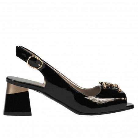 Sandales femme 1297 vernis noir