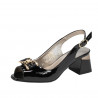 Sandales femme 1297 vernis noir