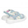 Sandales femme 5092 bleu combiné