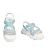 Sandales femme 5092 bleu combiné
