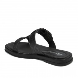 Sandales femme 5091 noir métallisé