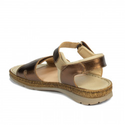 Sandales femme 5090 cuivré combiné