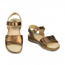 Sandales femme 5090 cuivré combiné