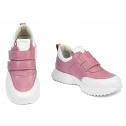 Baskets femme 6060 rose combiné