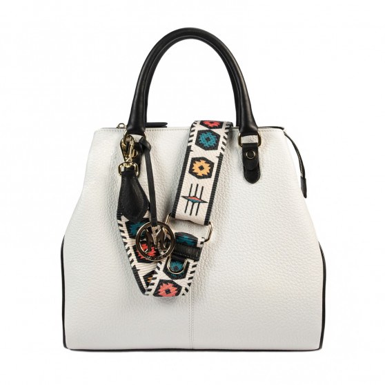 Sac à main femme 002g blanc+noir