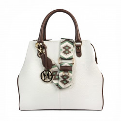 Sac à main femme 002g blanc+marron