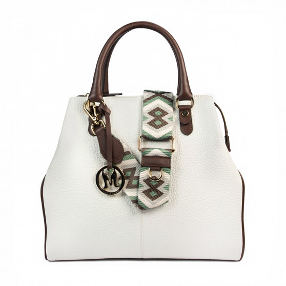 Sac à main femme 002g blanc+marron Sac à main femme 002g blanc+marron
