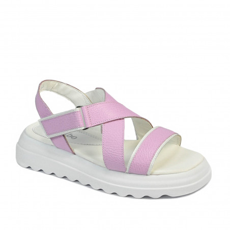 Sandales femme 5092 rose combiné