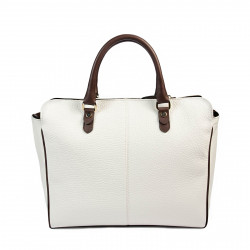 Sac à main femme 002g blanc+marron