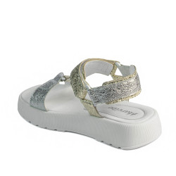 Sandales femme 5082 argenté+doré