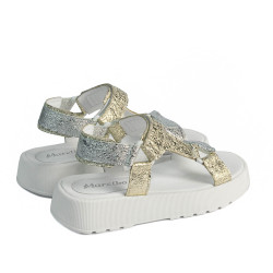 Sandales femme 5082 argenté+doré