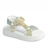 Sandales femme 5082 argenté+doré