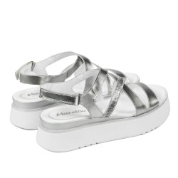 Sandales femme 5100 argent combiné