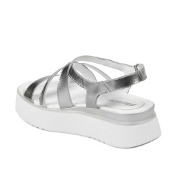 Sandales femme 5100 argent combiné