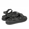 Sandales femme 5096 noir métallisé