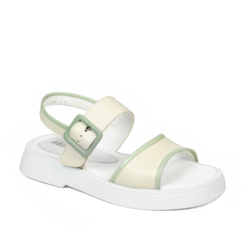 Sandales femme 5094 beige combiné