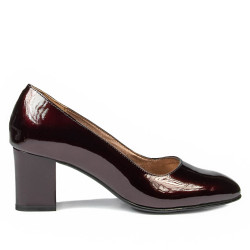 Chaussures élégantes femme 1268 vernis bordeaux01