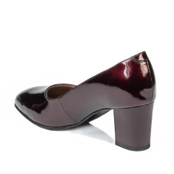 Chaussures élégantes femme 1268 vernis bordeaux01