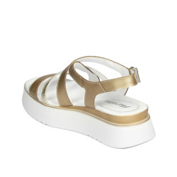Sandales femme 5100 doré combiné