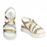 Sandales femme 5100 doré combiné